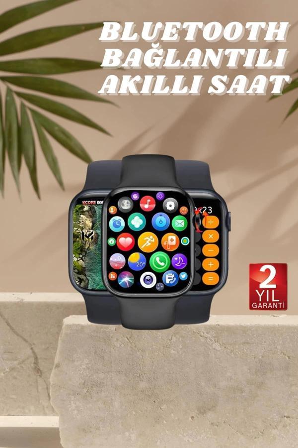 Akıllı Saat Nabız Ölçebilen Adımsayar Kalori Hesaplama Tema Değiştirme GPS Uyumlu - Image 1