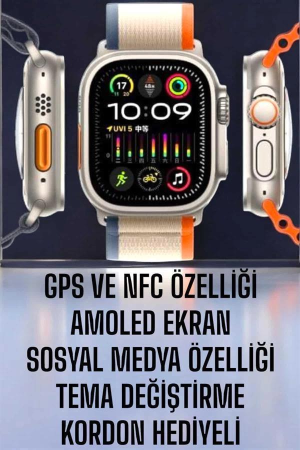 Akıllı Saat Amoled Ekran NFC Uyumlu Spor Modları Android ve İOS Uyumlu - Image 1