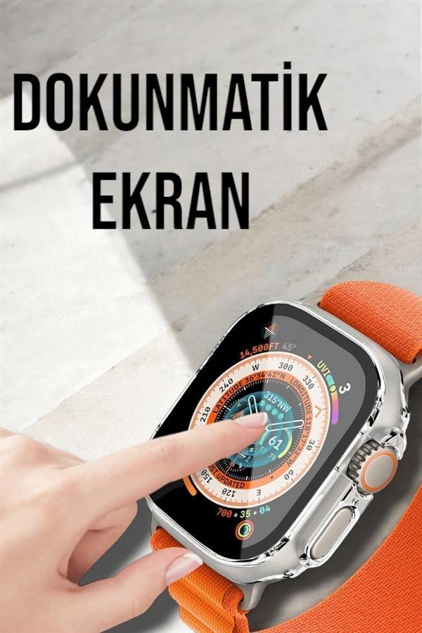 Bluetooth Bağlantılı 49MM Dokunmatik Akıllı Saat Sağlık ve Spor Takip Özellikli - Image 1