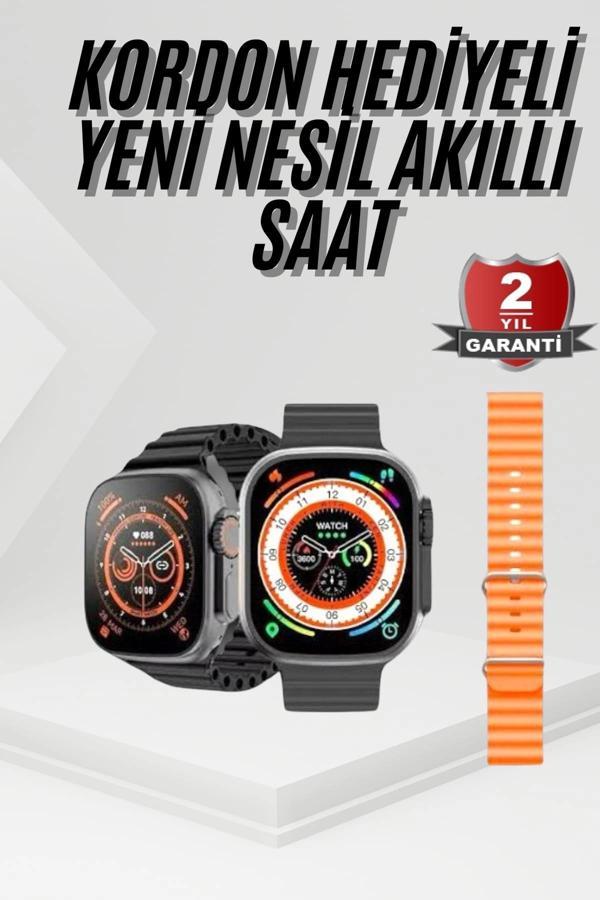 Akıllı Saat Sağlık Takibi Kalp Atışı Adımsayar Ultra Yeni Nesil nefes Egzersizi - Image 1