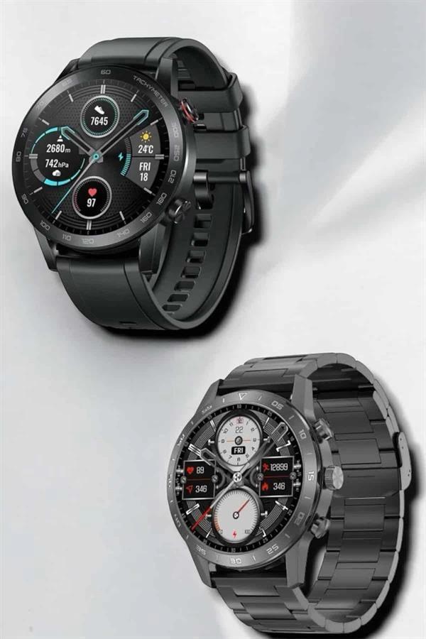 Çift Kordonlu Yüksek Çözünürlüklü Akıllı Saat Uyku İzleyici & Spor Modları - Image 1