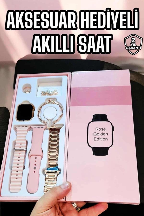 Akıllı Saat Sesli Görüşme Bildirim Görme Uyku ve Sağlık Takibi - Image 1