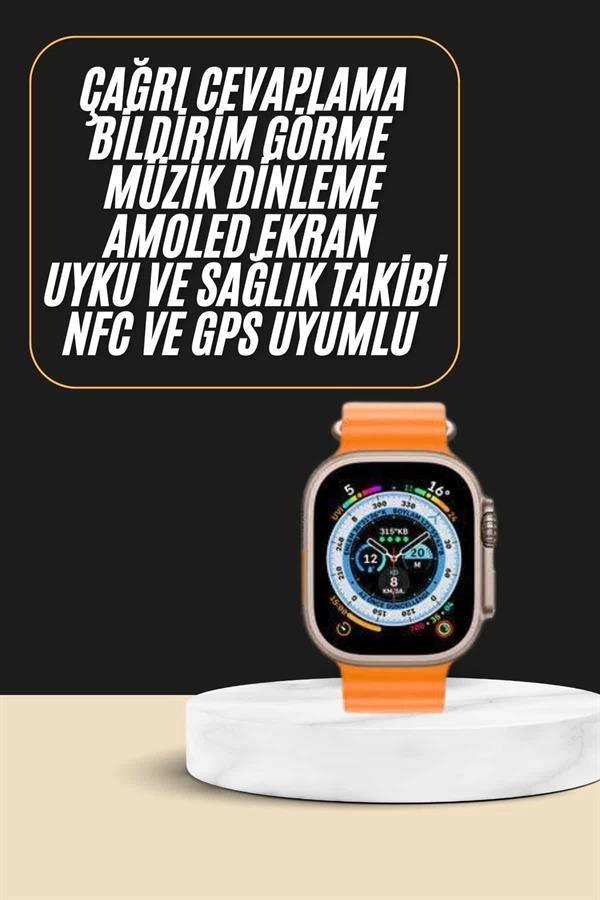 Akıllı Saat Amoled Ekran Bluetooth Bağlantılı Özel Tasarım Unısex - Image 1