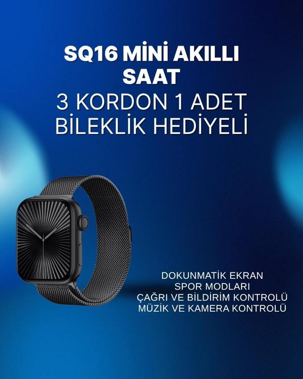 Mini Series 10 Akıllı Saat | 3 Kordon + Bileklik Hediyeli Tüm Telefonlarla Uyumlu - Image 1