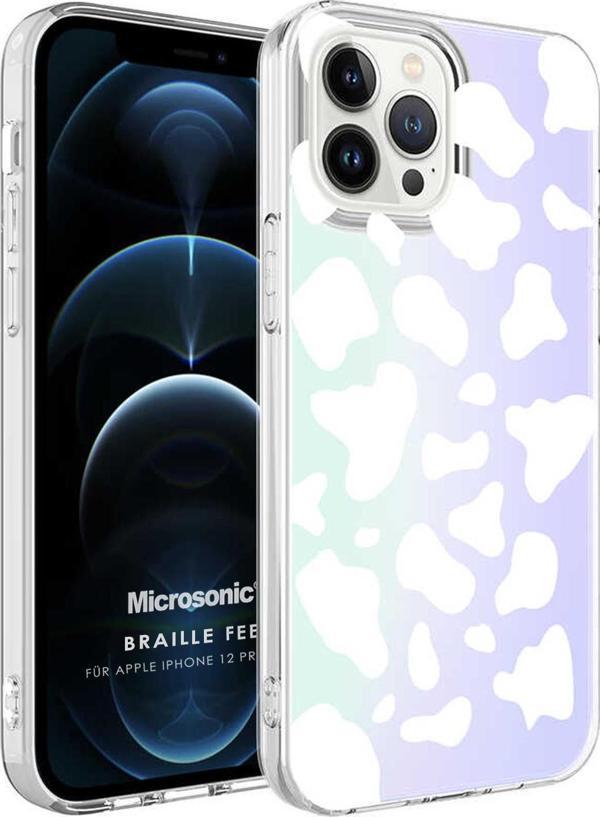 Microsonic Apple iPhone 12 Pro Max Braille Feel Desenli Kılıf Cow - Image 1