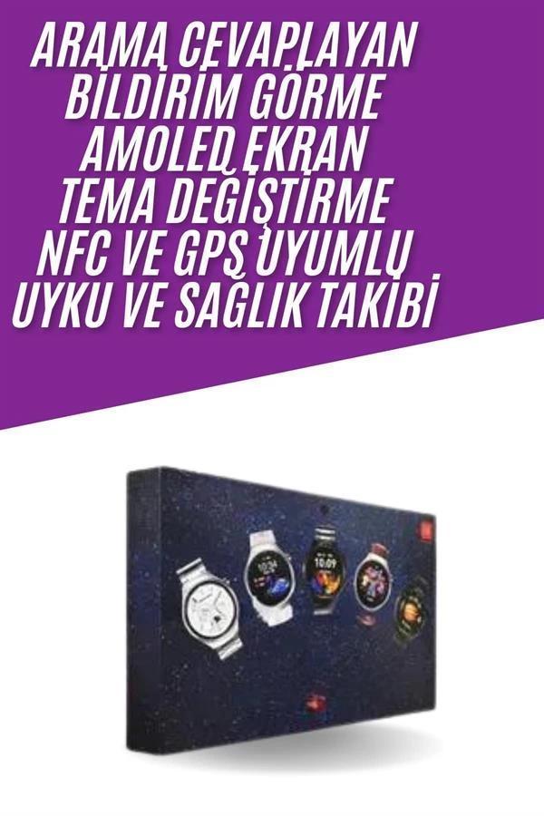 Unısex Yuvarlak Ekranlı 7 Kordonlu Akıllı Saat GPS Destekli Çoklu Kordon Seçeneği - Image 1