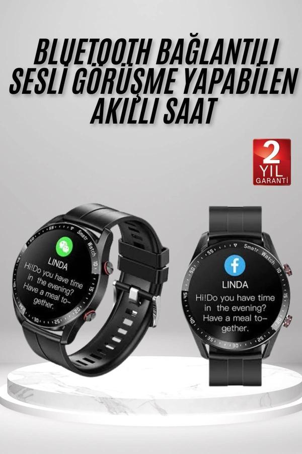 Yeni Model Akıllı Saat GPS Uyumlu Uyku ve Sağlık Takibi Sesli Görüşme - Image 1