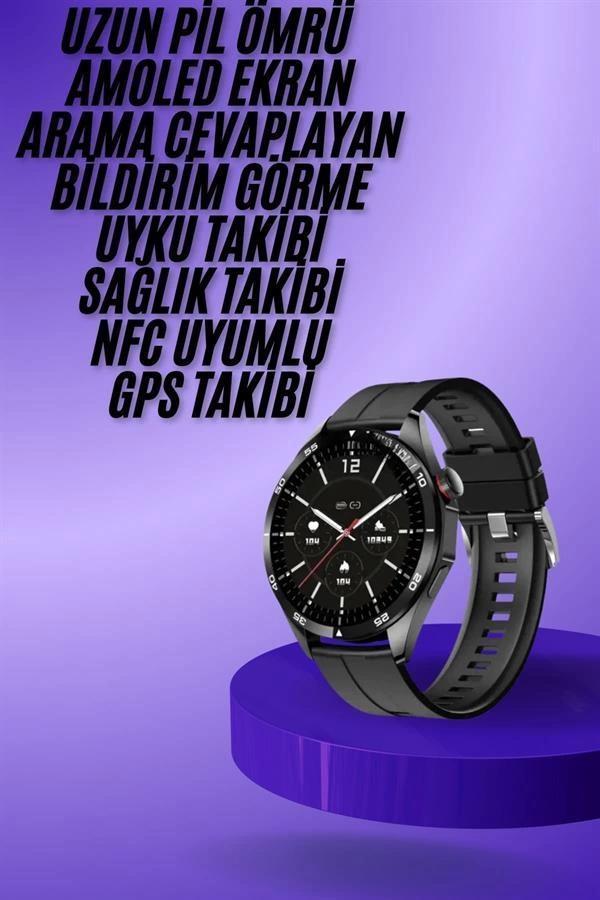 Amoled Ekran 3 Kordonlu Akıllı Saat 5.0 Bluetooth Bağlantılı Android ve İOS Uyumlu - Image 1