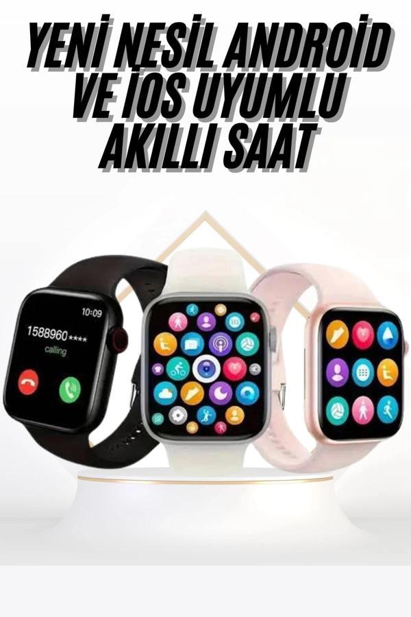 Akıllı Saat Uyku ve Sağlık Takibi Arama Cevaplama 44 MM Amoled Ekran - Image 1