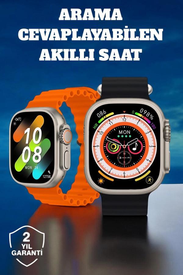 Kablosuz Şarjlı Çağrı ve Müzik Kontrolü Sağlayan Akıllı Saat - Image 1