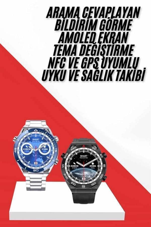 Akıllı Saat 1.62 İnç Ultimate Nabız Sensörlü Sesli Görüşme Yapabilen - Image 1