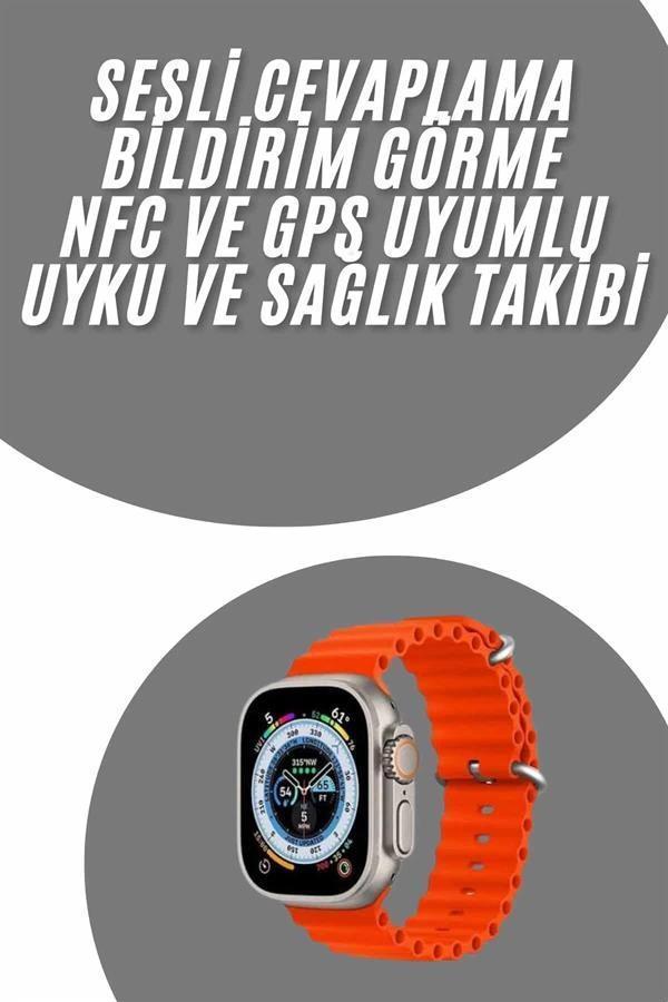 yeni nesil Akıllı Saat Android ve İOS Uyumlu 49 MM NFC Özelliği GPS Takibi - Image 1