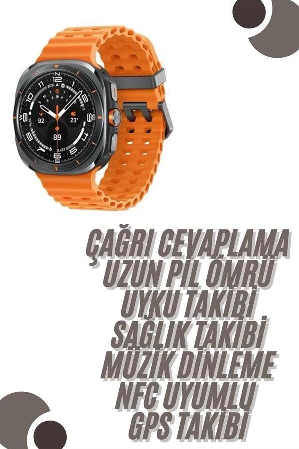 Akıllı Saat Unısex Zarif Görünümlü Titanyum Kasa Amoled Ekran Müzik Dinleme - Image 1
