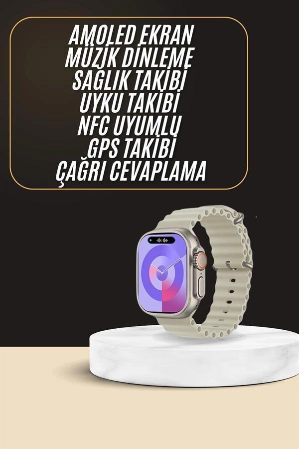 Uyku ve Sağlık Takibi Yapabilen GPS Uyumlu Plastik Kordonlu Akıllı Saat - Image 1