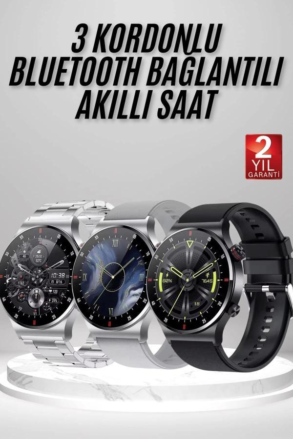 Akıllı Saat Amoled Ekran Bluetooth Bağlantılı Sesli Görüşme Nabız Ölçer - Image 1