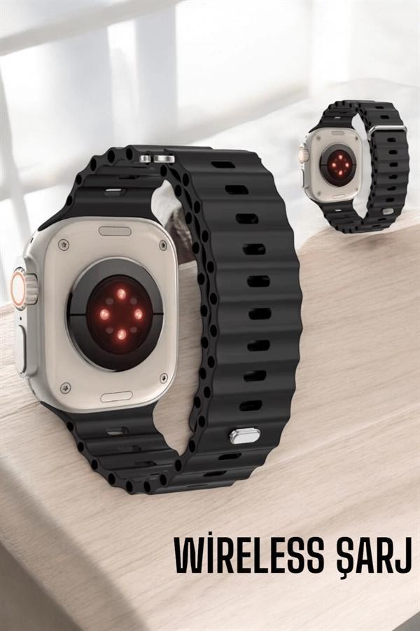 45 MM Gri Kasa Ultra Akıllı Saat Sesli Görüşme Sağlık Takibi Suya Dayanıklı - Image 1