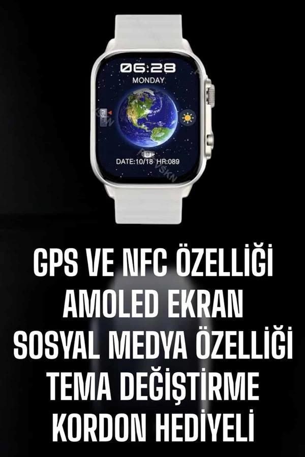 Akıllı Saat Android ve İOS Uyumlu NFC Ve GPS Özelliği Arama Cevaplayan - Image 1