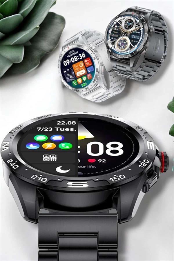 Akıllı Saat Sağlık ve Fitness Takibi Bluetooth Bağlantılı Dokunmatik Ekran - Image 1