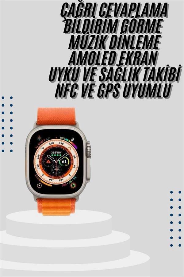 Akıllı Saat Bleutooth Bağlantılı Akıllı Saat Amoled Ekran 49 MM - Image 1