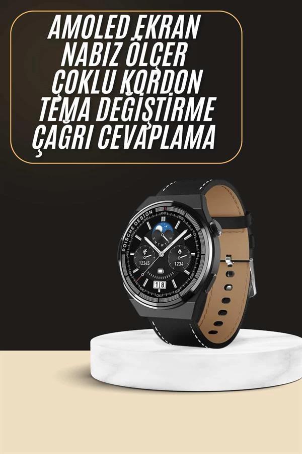 Çoklu Kordon Hediyeli Akıllı Saat Çağrı Cevaplama Müzik Dinleme Dokunmatik Ekran - Image 1