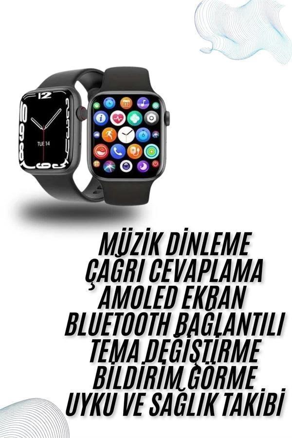 Plastik Kordonlu Kalp Atışı Uyku Takibi ve Çağrı Cevaplayabilen Akıllı Saat - Image 1