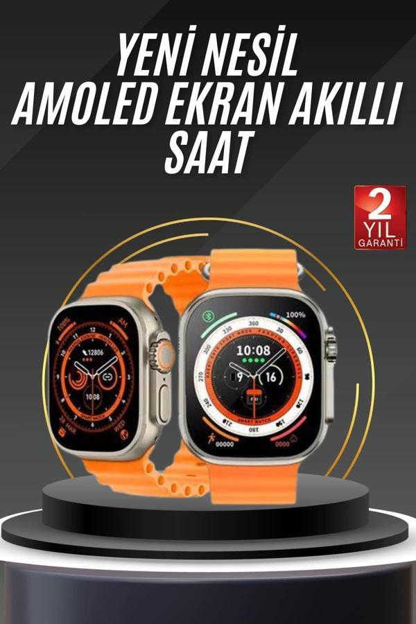 Akıllı Saat Android ve İOS Uyumlu 49 MM NFC Özelliği GPS Takibi - Image 1