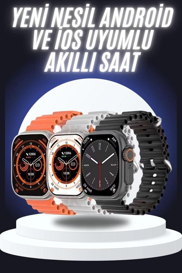 Yeni Nesil Akıllı Saat Çok Yönlü Titreşimli 49 MM Android ve İOS Uyumlu - Image 1