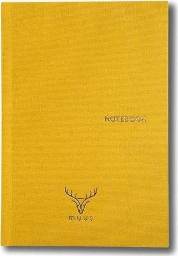 Muus Fabric cover yellow  15x22 Sert Kapak 192 Syf Çizgili Butik defter - Image 1