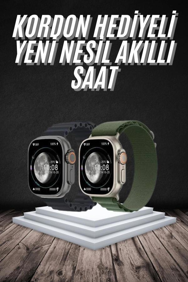 Yeni Nesil Akıllı Kol Saati Nabız Ölçer GPS Uyumlu 49 MM Kasa - Image 1