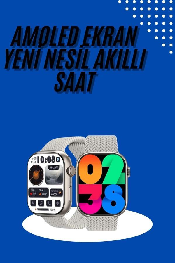 Akıllı Kol Saat Amoled Ekran Android ve İOS Uyumlu Arama Konuşma - Image 1