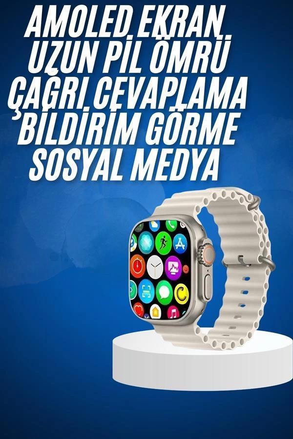 Yeni Nesil Bluetooth Bağlantılı Akıllı Saat Sosyal Medya Girişli Uyku Takibi - Image 1