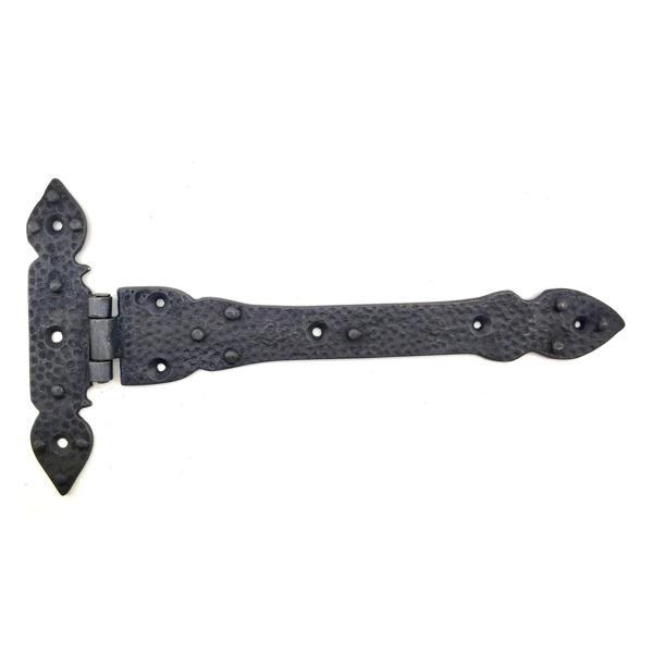 Antika Tarz Dekoratif Pirinç Kuyruklu Lale Menteşe - 147x193 Mm, Oksit - Image 1