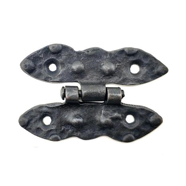 Antika Tarz Dekoratif Pirinç Bodur Menteşe - 75x50 Mm, Oksit - Image 1