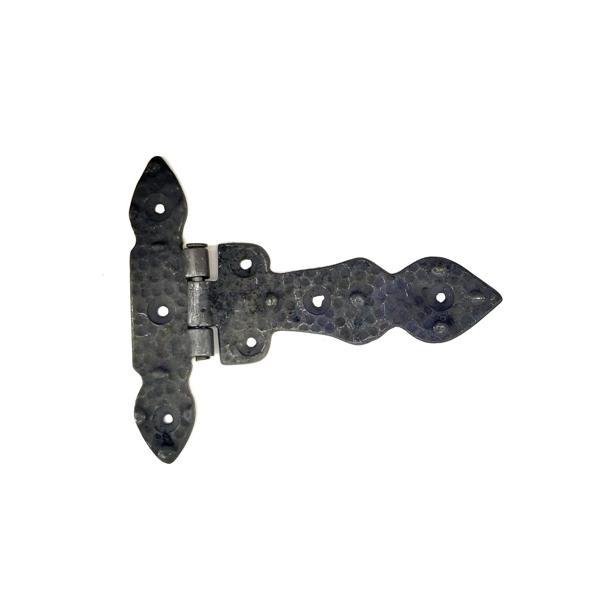 Antika Tarz Dekoratif Pirinç Kuyruklu Düğmeli Menteşe No1 - 117x142 Mm, Oksit - Image 1