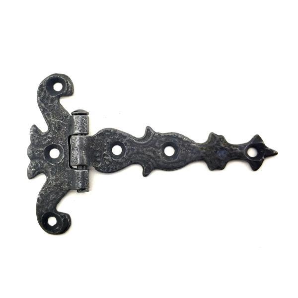 Antika Tarz Dekoratif Pirinç Kuyruklu Kelebek Menteşe - 63x100 Mm, Oksit - Image 1