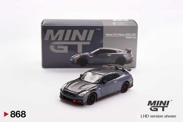 Mini GT 1/64 Nissan GT-R Nismo 2024 NISMO Stealth Gray 868 - Image 1