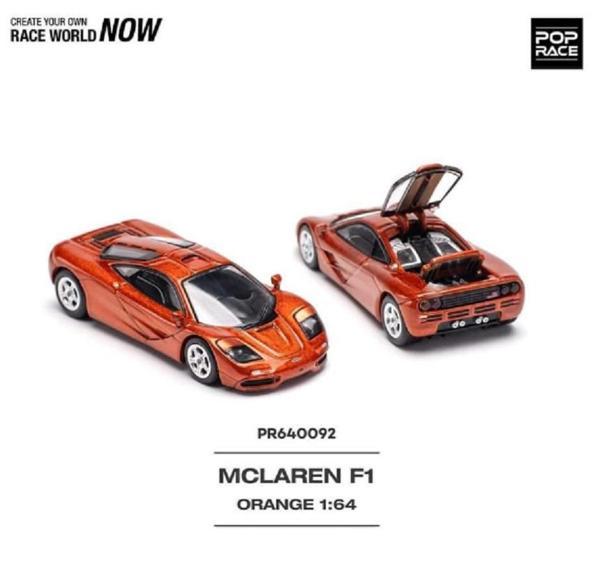 Pop Race McLaren F1 turuncu 92 1/64  - Image 1