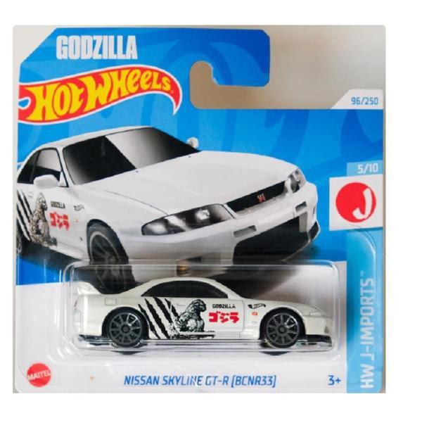 Hot Wheels Nissan Skyline Gt-R (BCNR33) beyaz siyah regular 1/64 - Image 1