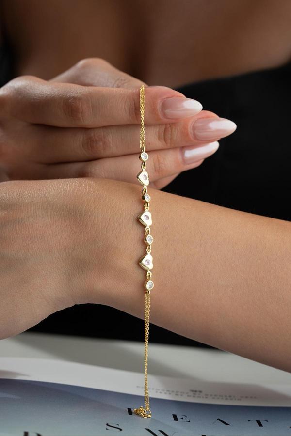 Silvano Jewelry 925 Ayar Gümüş Kalpli Bileklik - Image 1