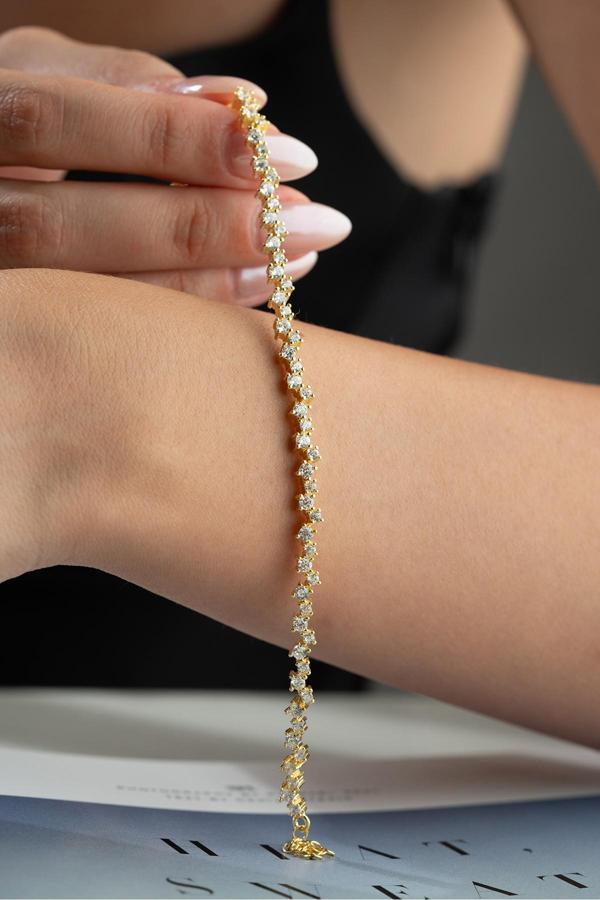 Silvano Jewelry 925 Ayar Gümüş Taşlı Bileklik - Image 1