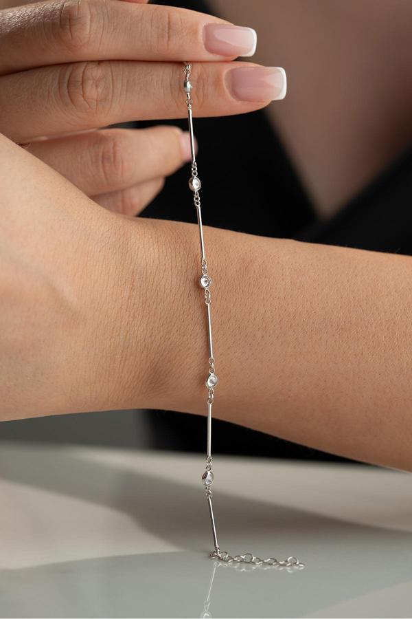 Silvano Jewelry 925 Ayar Gümüş Taşlı Model Bileklik - Image 1