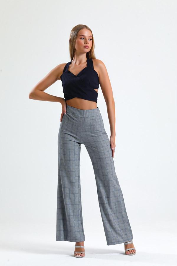 Sense Ekose Pantolon | Pnt31679 Lacıvert - Image 1