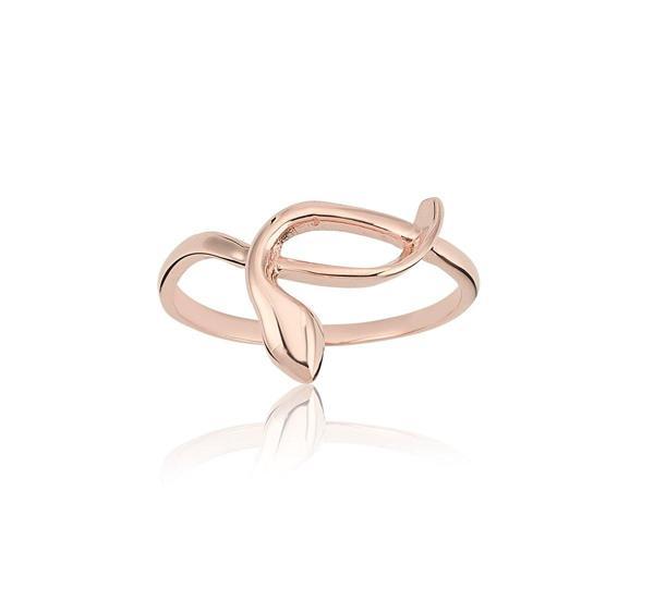 Fasek Gold 925 Ayar Gümüş Yüzük Yılan Helen Kadın Taşsız Gümüş Yüzük Tasarım Yılan Eklem Gümüş Yüzük - Image 1