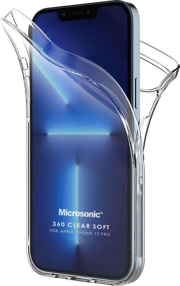 Microsonic Apple iPhone 13 Pro Kılıf 6 Tarafı Tam Full Koruma 360 Clear Soft Şeffaf - Image 1