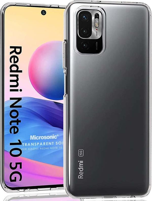 Microsonic Xiaomi Redmi Note 10 5G Kılıf Transparent Soft Beyaz - Image 1