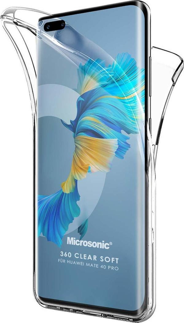 Microsonic Huawei Mate 40 Pro Kılıf 6 Tarafı Tam Full Koruma 360 Clear Soft Şeffaf - Image 1