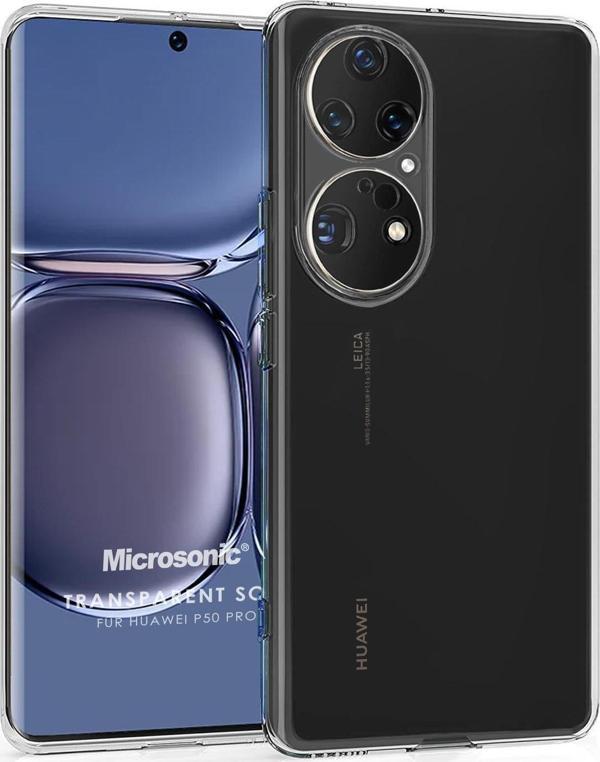 Microsonic Huawei P50 Pro Kılıf Transparent Soft Şeffaf - Image 1