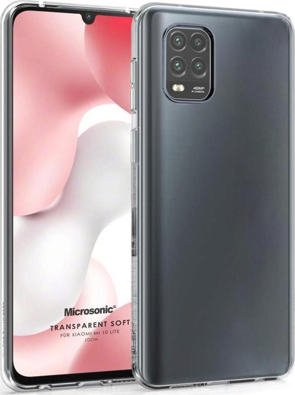 Microsonic Xiaomi Mi 10 Lite Zoom Kılıf Transparent Soft Beyaz - Image 1