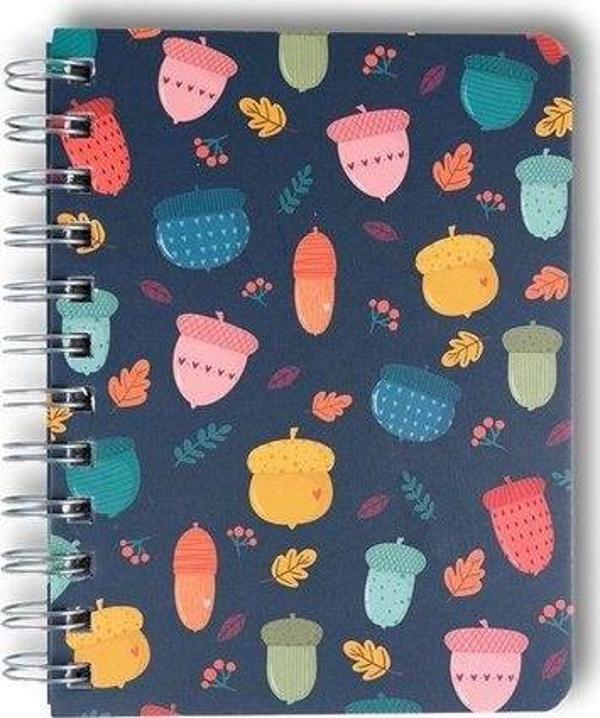 Muus Spiral  acorns 12x16 Tel Spiral 256 Syf Çizgisiz Butik defter - Image 1