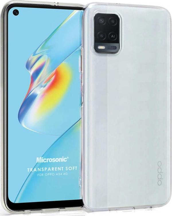 Microsonic Oppo A54 4G Kılıf Transparent Soft Beyaz - Image 1